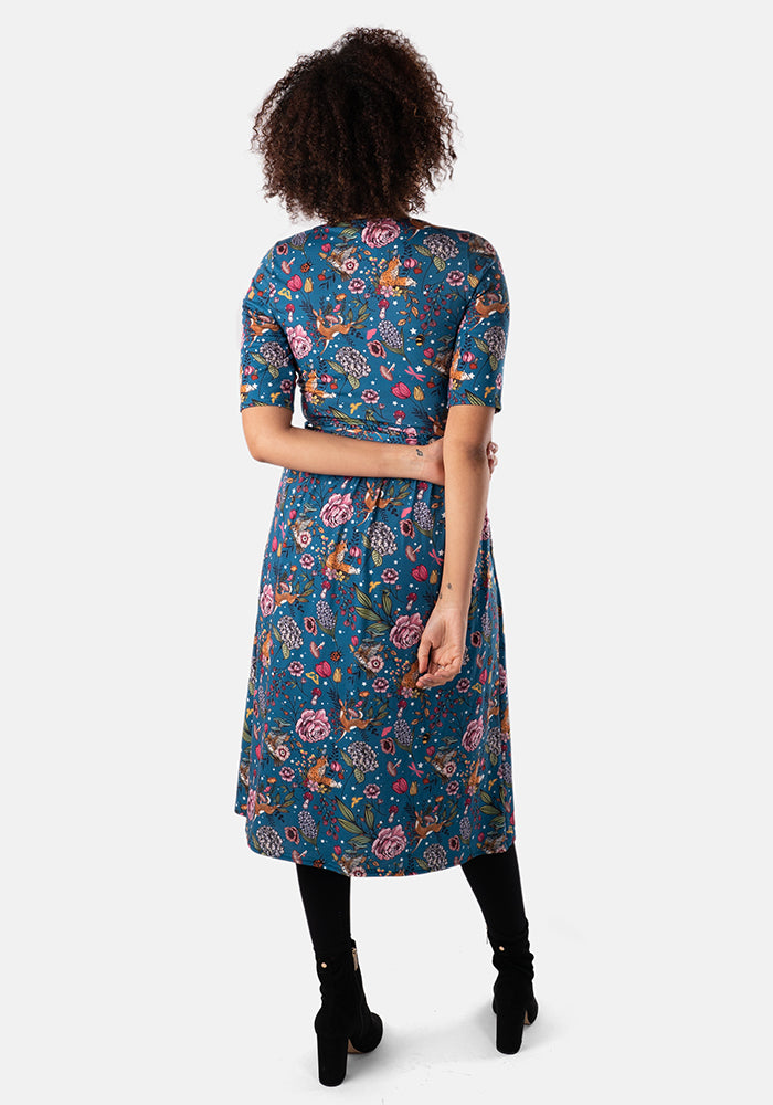 Kalani Woodland Print Midi Dress