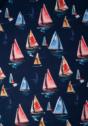 Karina Sailing Boat Print Midi Dress
