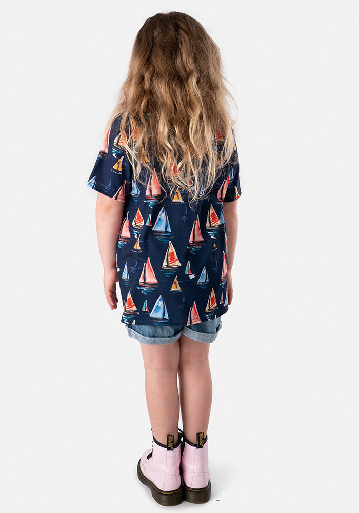 Sailing Boat Print Children's T-Shirt (Karina)