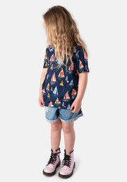 Sailing Boat Print Children's T-Shirt (Karina)