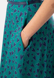 Karlie Linear Heart Print Dress