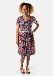 Katana Patterned Food Print Dress