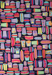 Katana Patterned Food Print Dress