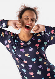 Keeva Geometric Heart Print Pyjama Set