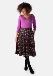 Kelsea Rainbow Star Print A-Line Skirt
