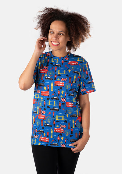 Kensington London Print Unisex Adults T-Shirt