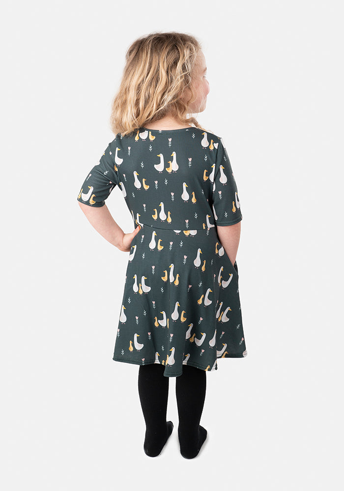 Fable Children's Geese Print Dress