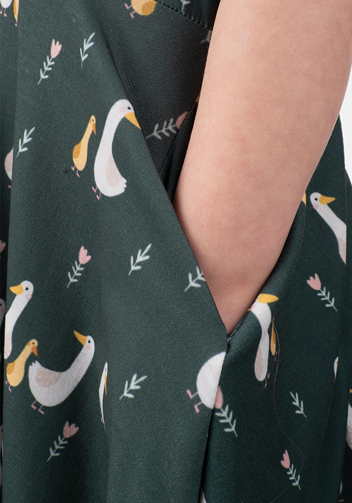 Fable Children's Geese Print Dress