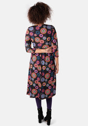 Kierston Colourful Starburst Print Midi Dress