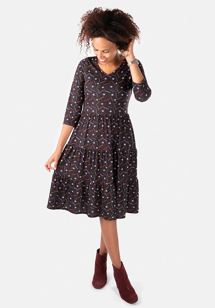 Kirika Bobby Pins Print Dress