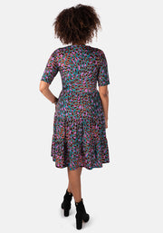 Krista Layered Animal Print Dress