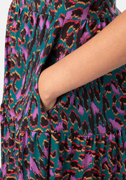 Krista Layered Animal Print Dress