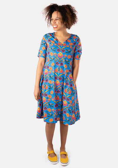 Lake Bohemian Floral Print Dress