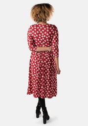 Lara Floral Heart Print Midi Dress