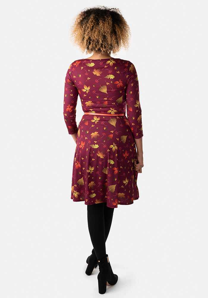 Laurel Autumn Leaves Print Dress