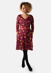 Laurel Autumn Leaves Print Dress