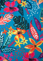 Layan Painted Tropical Floral Print Dress