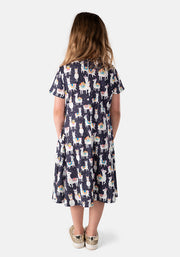 Children's Llama Print Dress (Lena)