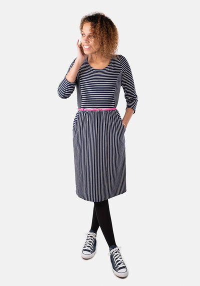 Letty Navy Stripe Dress