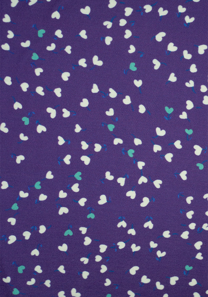 Lia Purple Ditsy Heart Print Dress