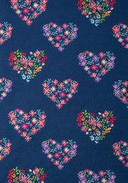 Liev Ditsy Floral Heart Print Midi Dress