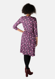 Lillian Purple Floral Print Dress