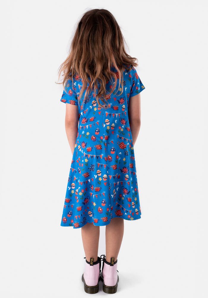 Children's Tea Party Print Dress (Lizzy)