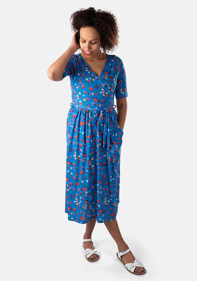 Lizzy Tea Party Print Midi Dress
