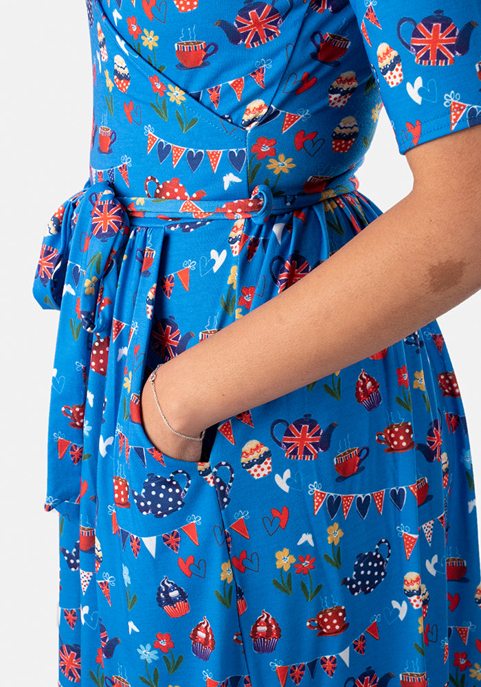 Lizzy Tea Party Print Midi Dress