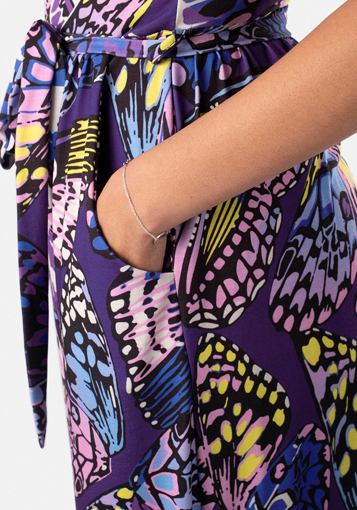Louella Butterfly Wing Print Maxi Dress