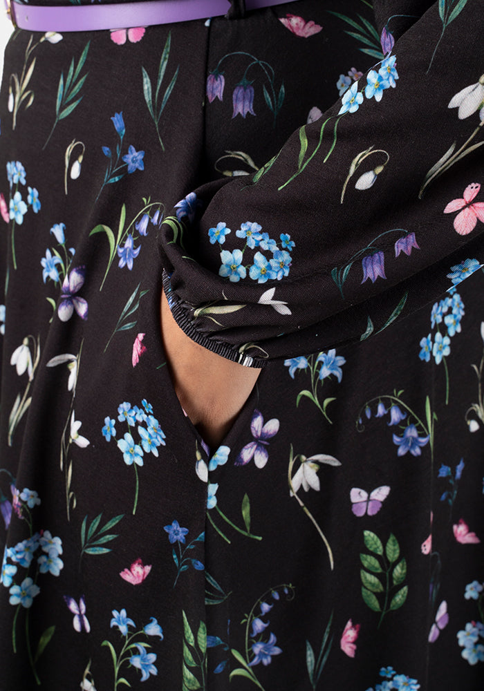 Louisa Forget Me Not & Butterfly Print Dress