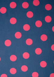 3 Layer Navy & Pink Spot Print Reversible Face Cover (Lucia)