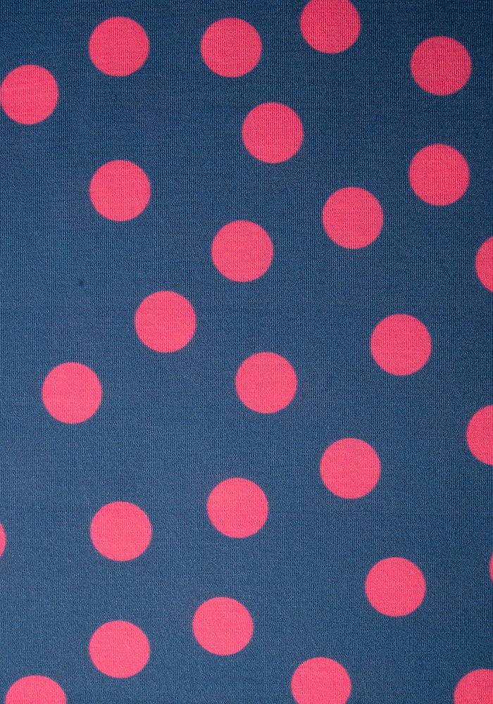 3 Layer Navy & Pink Spot Print Reversible Face Cover (Lucia)