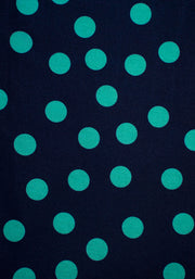 Lucinda Navy & Green Spot Midi Dress