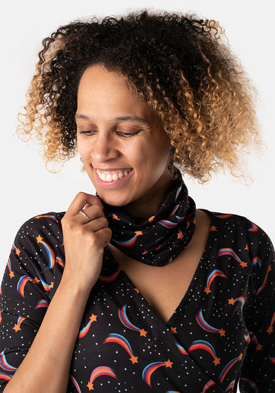 Rainbow Star Print Reversible Popover