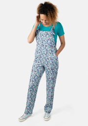 Mae Blue Ditsy Floral Dungaree & Top