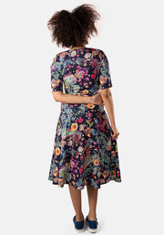 Maia Paisley Floral Print Midi Dress