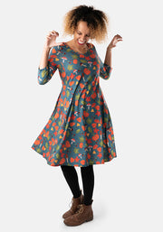 Maple Pumpkin Print Dress