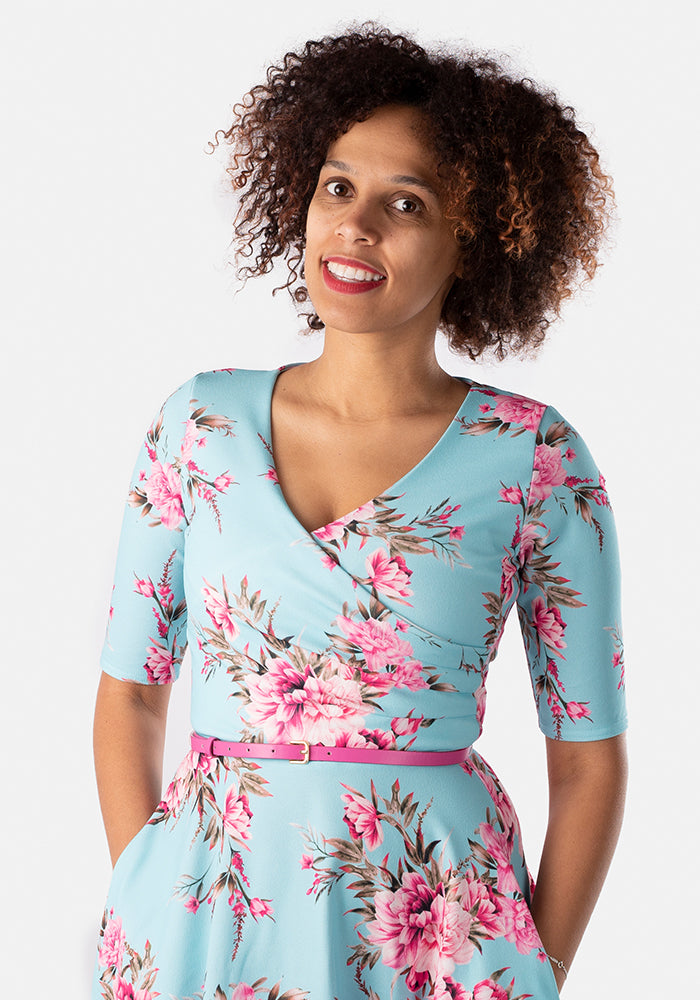 Margo Occasion Floral Print Swing Dress