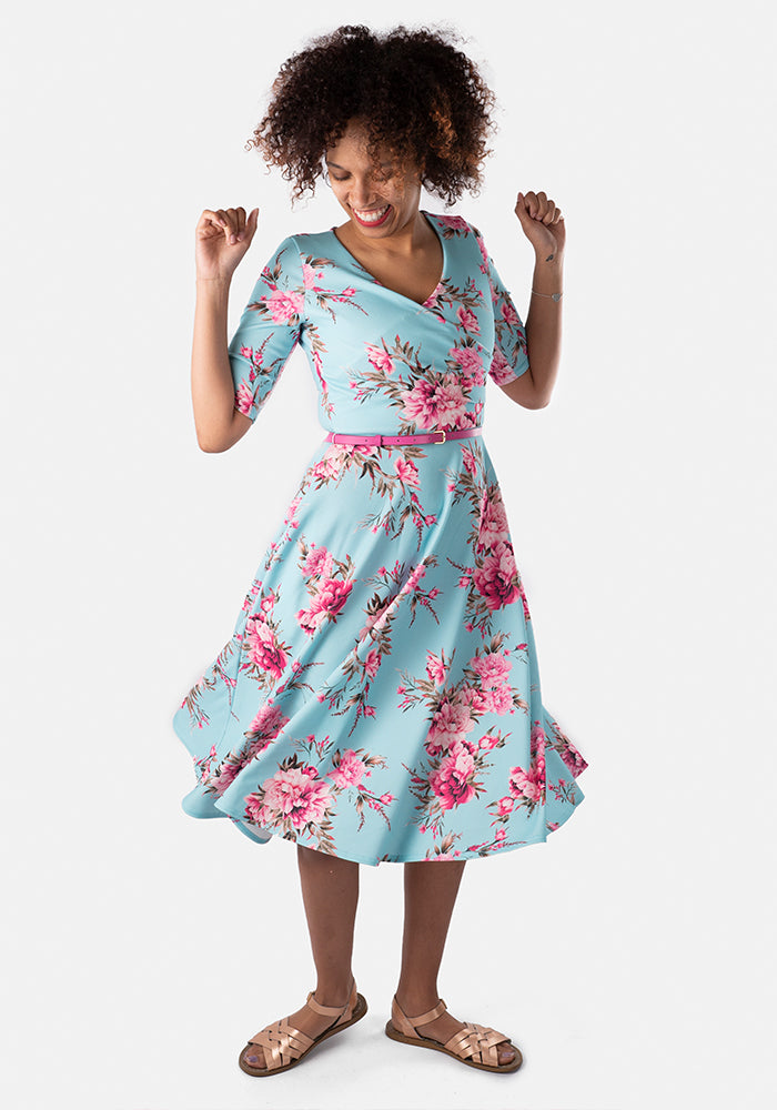 Margo Occasion Floral Print Swing Dress