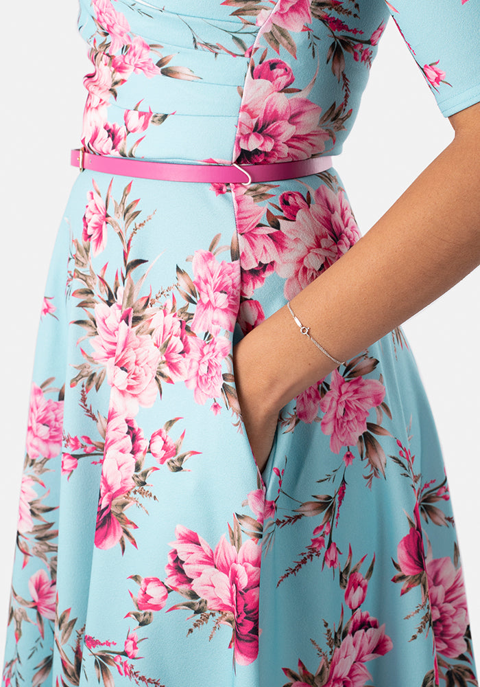 Margo Occasion Floral Print Swing Dress
