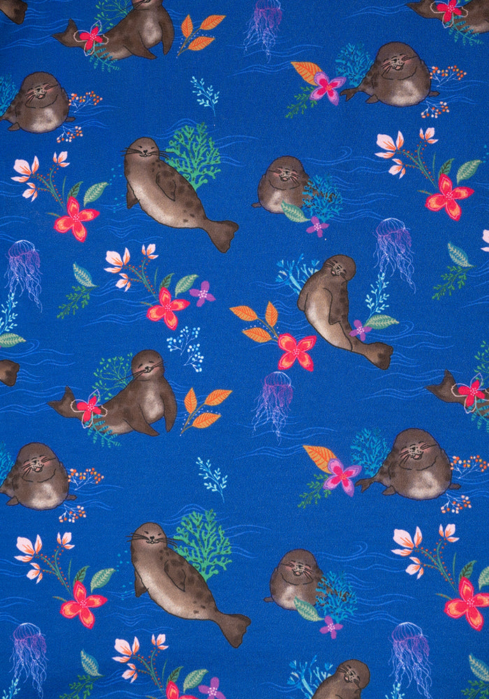 Children's Happy Seals Print Dress (Marlie)