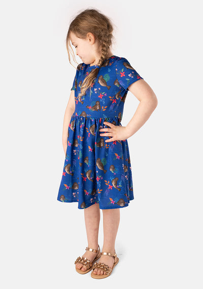 Children's Happy Seals Print Dress (Marlie)