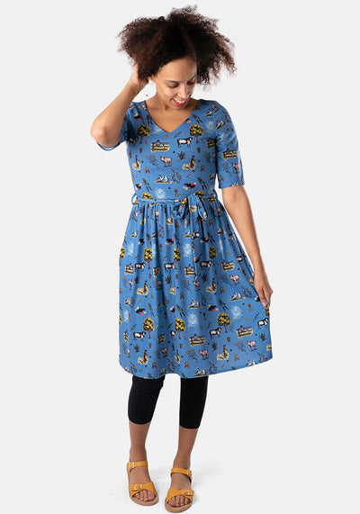Martha Animal Barnyard Print Dress