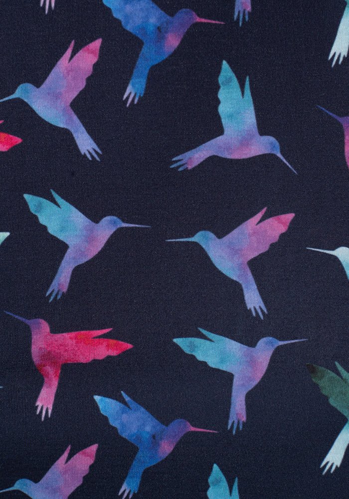Nikita Watercolour Hummingbird Print Dress