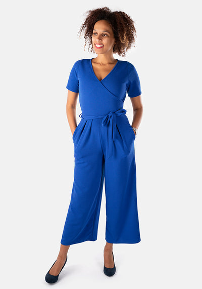 Mercedes Royal Blue Culotte Jumpsuit