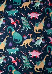 Clement Xmas Dinosaur Print Midi Dress