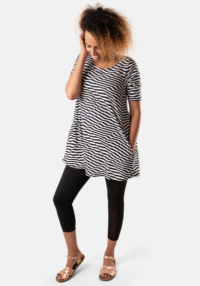 Michaella Textured Jacquard Stripe Tunic