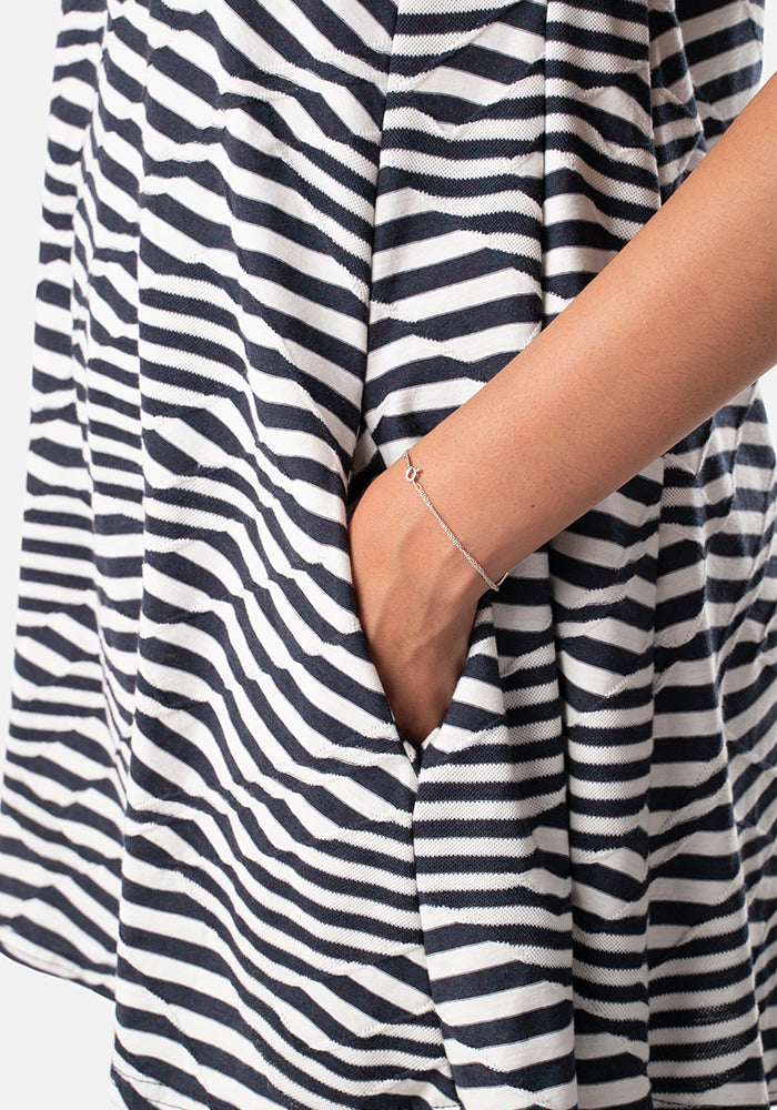 Michaella Textured Jacquard Stripe Tunic