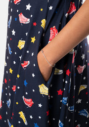 Minako Sneakers & Star Print Dress